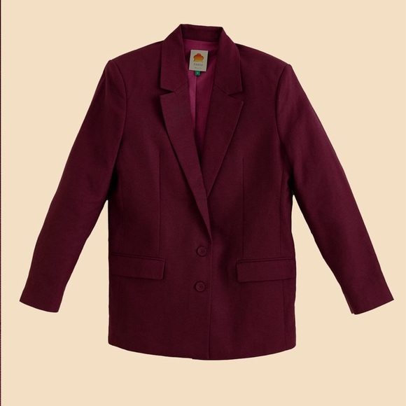 Farm Rio Burgundy Straight Blazer - Picture 11 of 11